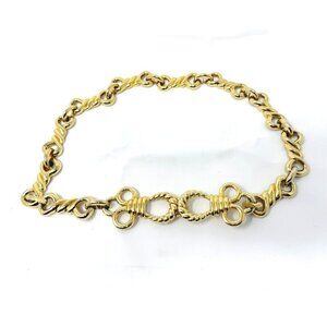 Alexis Kirk Sz S Gold-Toned Chain Link Chunky Belt Boho RARE Equestrian Womens